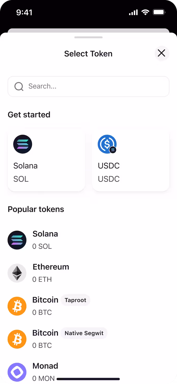 Select Token